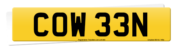 Registration number COW 33N